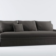 黑色max沙发3d模型下载