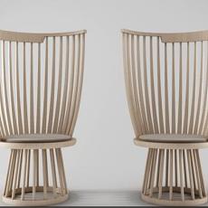木质单椅 3d模型下载