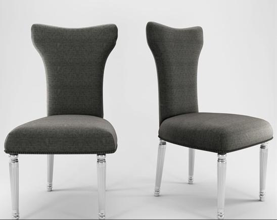 灰色单椅 3d模型下载