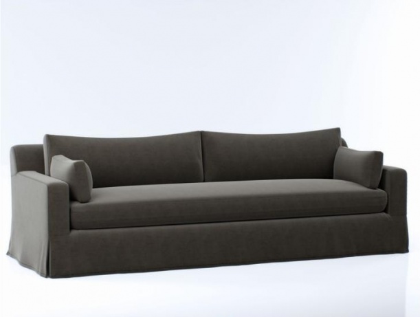 灰色max沙发3d模型下载