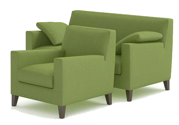 现代绿色清新沙发模型下载