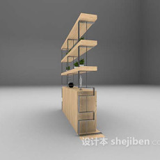 木质展示架3d模型下载