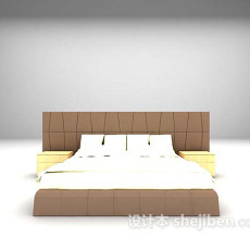现代床具3d模型下载