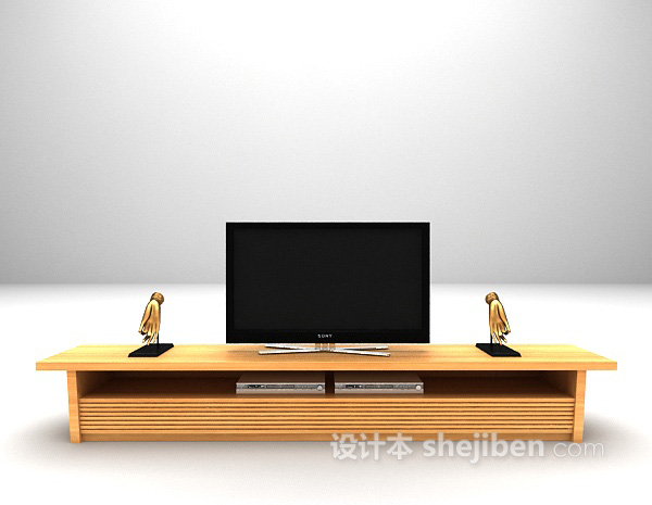 木质电视柜3dmax模型大全