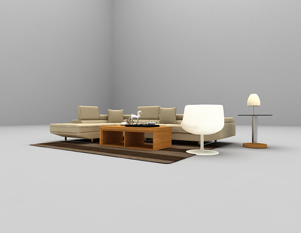免费现代沙发3d模型下载