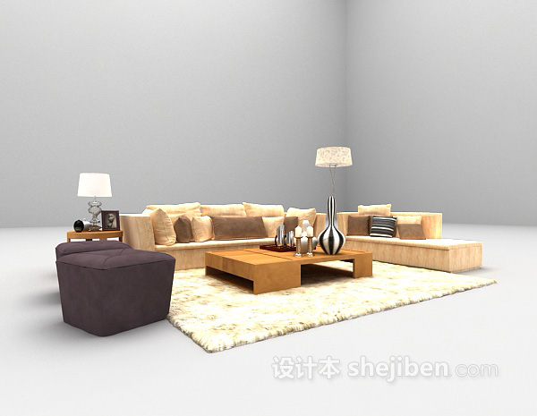 现代组合沙发模型欣赏