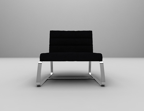 现代黑色沙发3d模型下载