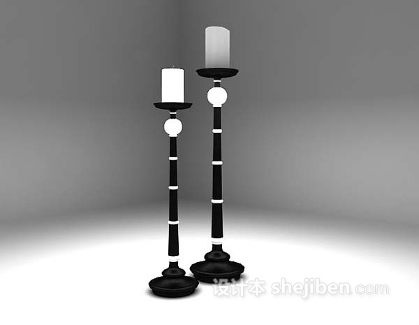 欧式风格欧式烛台灯3d模型下载