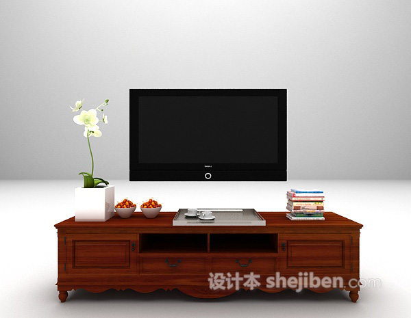 现代风格电视柜3d模型推荐