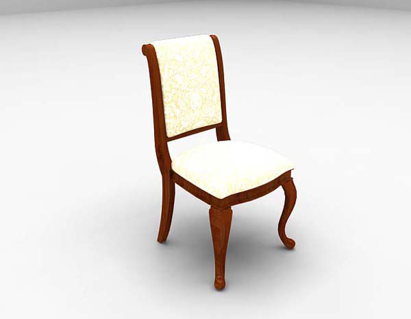 欧式棕色家居椅3d模型下载