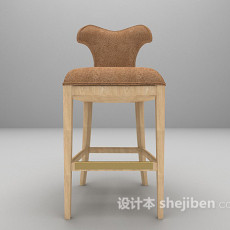 皮质吧台椅免费3d模型下载