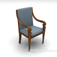 新古典书椅3d模型下载