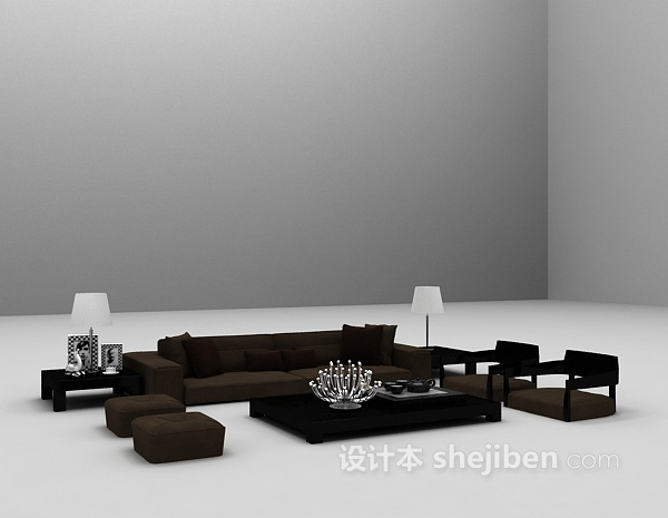 免费现代风格组合沙发大全3d模型下载