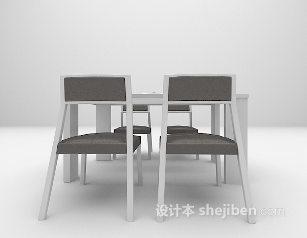 简约桌椅模型下载