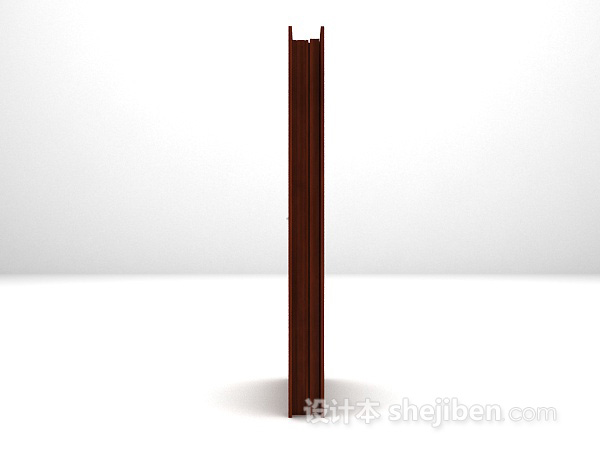 棕色木质门3d模型