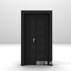 黑色木质门推荐3d模型下载