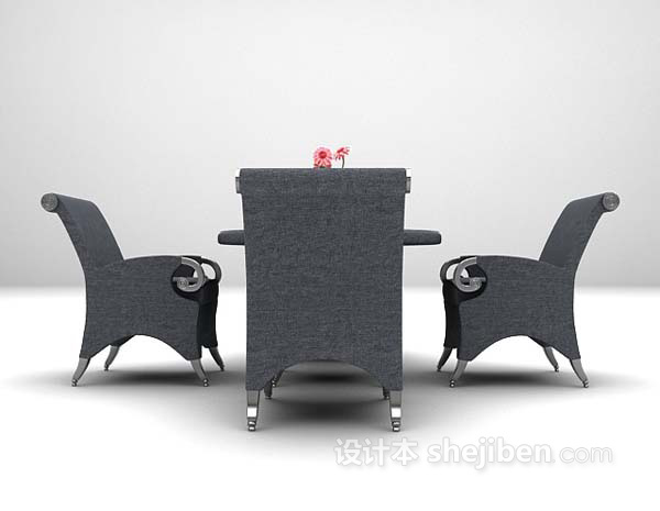 欧式风格欧式桌椅组合max3d模型下载