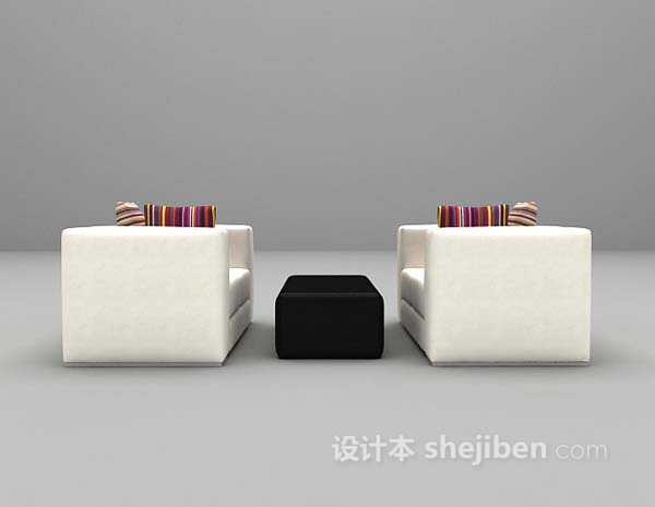设计本简易沙发组合3d模型下载