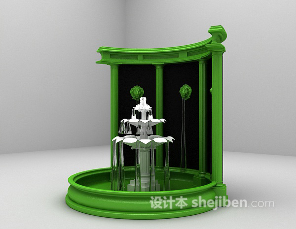 设计本户外喷泉3d模型下载