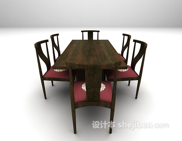 设计本中式桌椅推荐3d模型下载