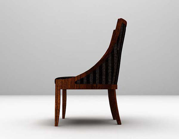 现代风格棕色家居椅3d模型下载