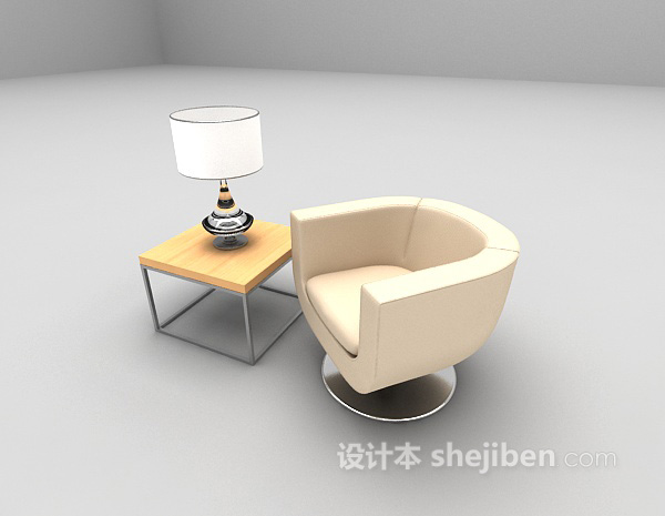 设计本单人沙发3d模型下载