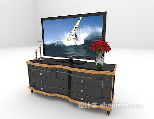 设计本欧式电视柜max3d模型下载