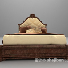 欧式古典床具3d模型下载