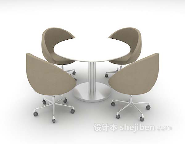 灰色桌椅3d模型下载推荐