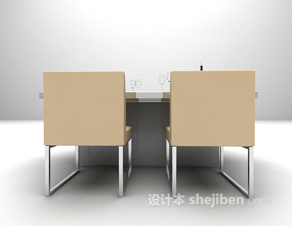 现代风格桌椅模型下载