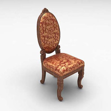 棕色欧式家居椅3d模型下载