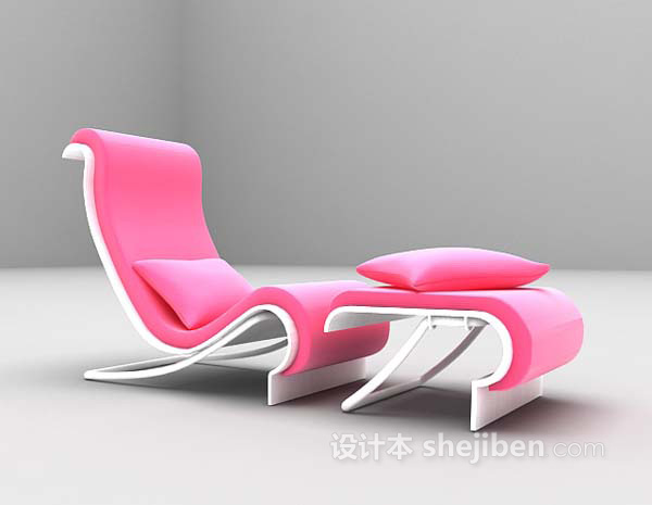 粉色椅子3d模型下载
