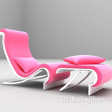 粉色椅子3d模型下载