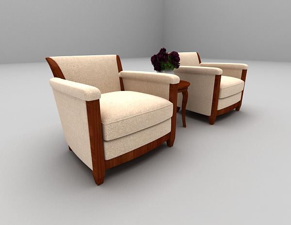欧式风格组合沙发推荐3d模型下载