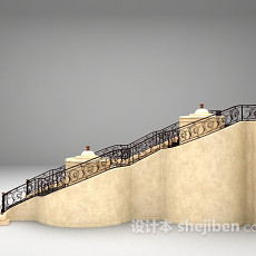 欧式楼梯3d模型下载