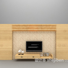现代灰色电视柜3d模型下载