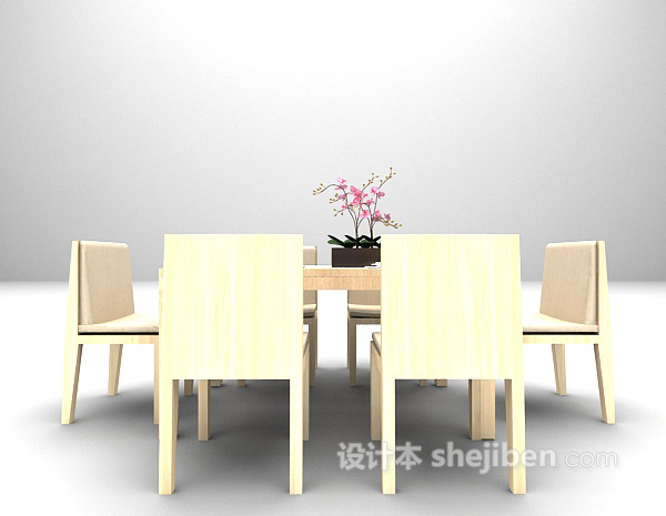 现代木质餐桌模型推荐