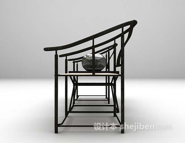 中式风格中式风格桌椅组合3d模型下载