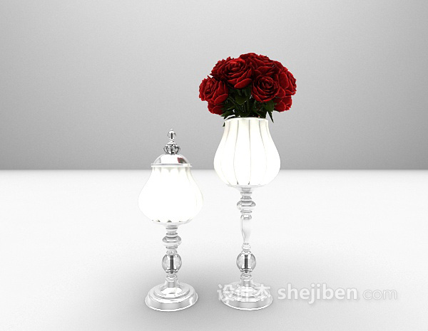 花瓶装饰品3d模型下载