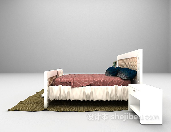 设计本床具3d模型下载