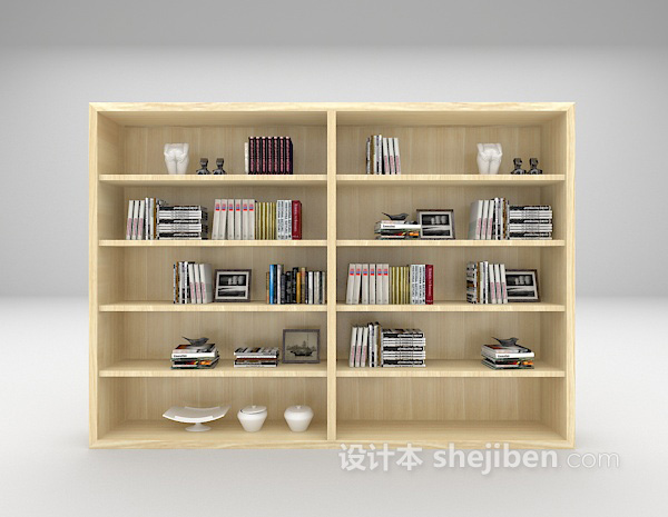 书柜3d模型下载