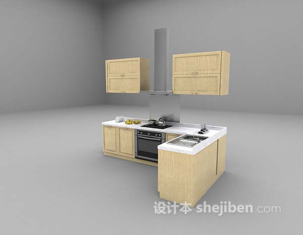 免费木质厨房用具3d模型下载