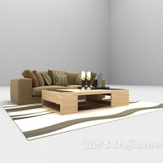 简洁风格组合沙发3d模型下载