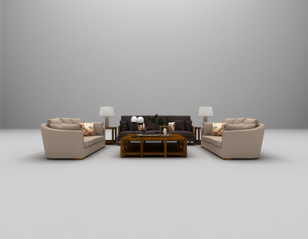 家庭沙发3d模型下载