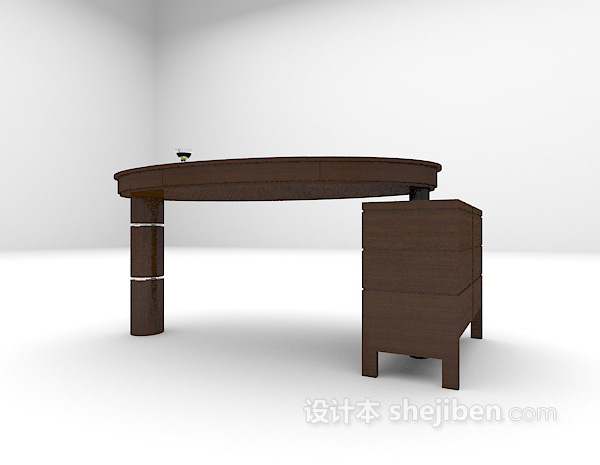 免费黑色桌椅组合max3d模型下载