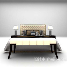 奢华型床3d模型下载