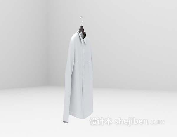白色衬衫3d模型下载
