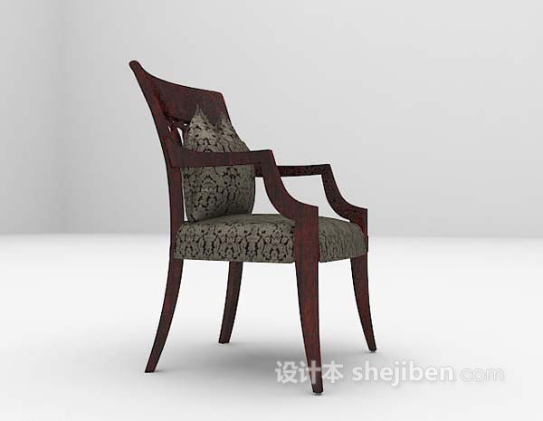 棕色家居椅3d模型下载推荐