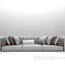 现代三人沙发3d模型下载