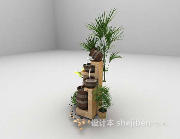 设计本花园装饰品3d模型下载